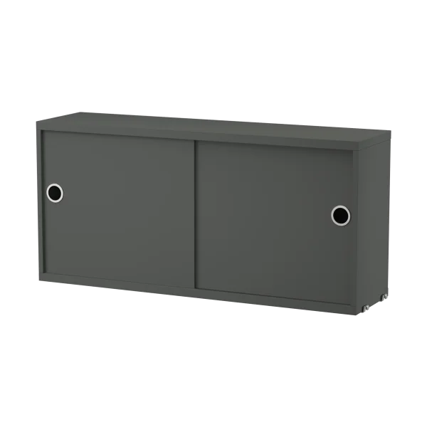String Armoire à portes coulissantes String Gris foncé, 78x20 cm
