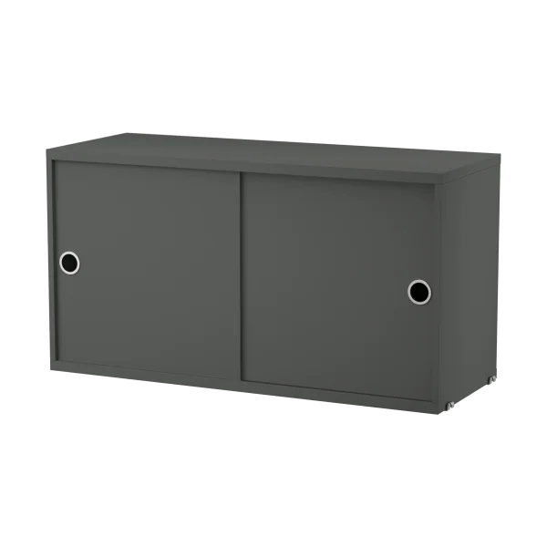 String Armoire à portes coulissantes String Gris foncé, 78x30 cm