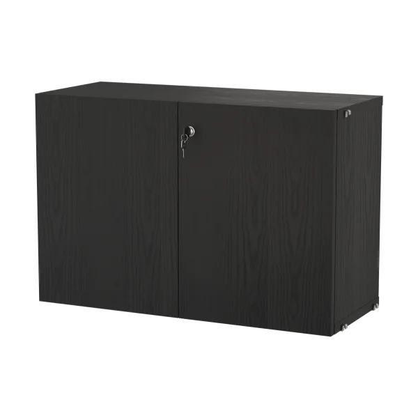 String Armoire avec serrure String Frêne teinté en noir