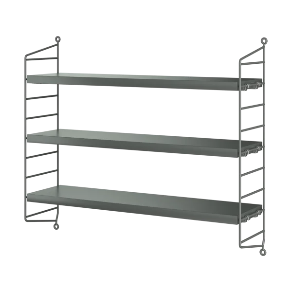 String Etagère murale String Pocket Gris foncé