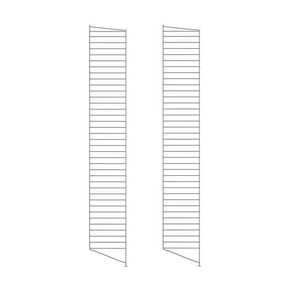 String Montant d'étagère String Gris foncé, 200x30 cm, lot de 2
