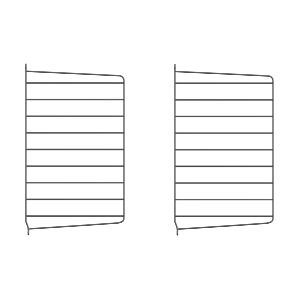 String Panneau mural String Gris foncé, 50x30 cm, lot de 2
