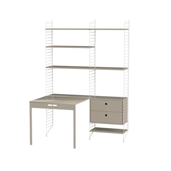 String String bureau beige et blanc - combinaison E