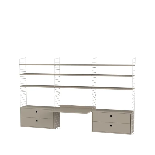 String String bureau beige et blanc - combinaison F