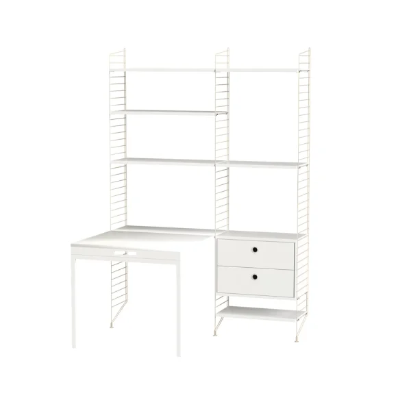 String String bureau blanc et beige - combinaison E