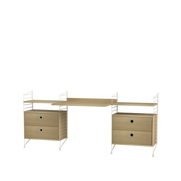 String String bureau chêne et beige - combinaison C