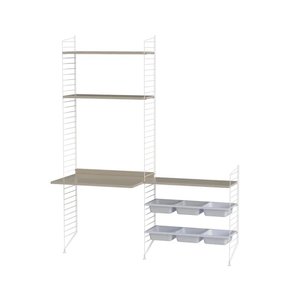 String String chambre d'enfant beige et blanc - combinaison E