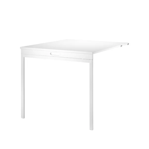 String Table pliante String Blanc-pieds en métal blanc