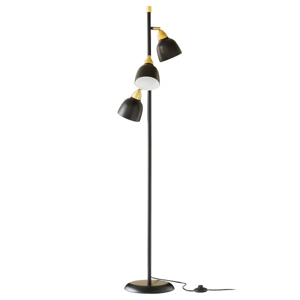 Superliving Lampe sur pied Urban Triple Matt real black