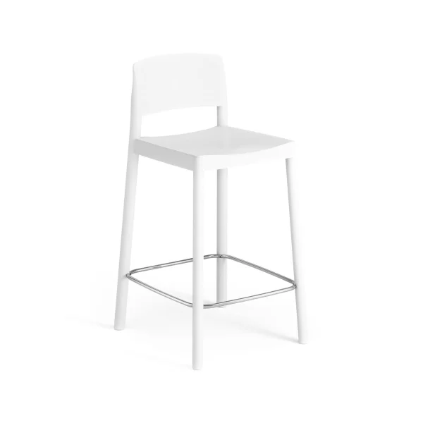 Swedese Chaise de bar Grace 63 cm Frêne laminé blanc