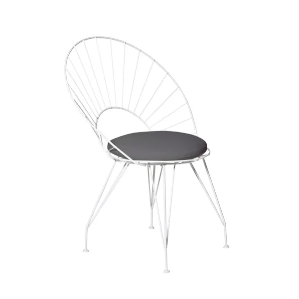 Swedese Chaise Desirée Noir/marron, structure blanche