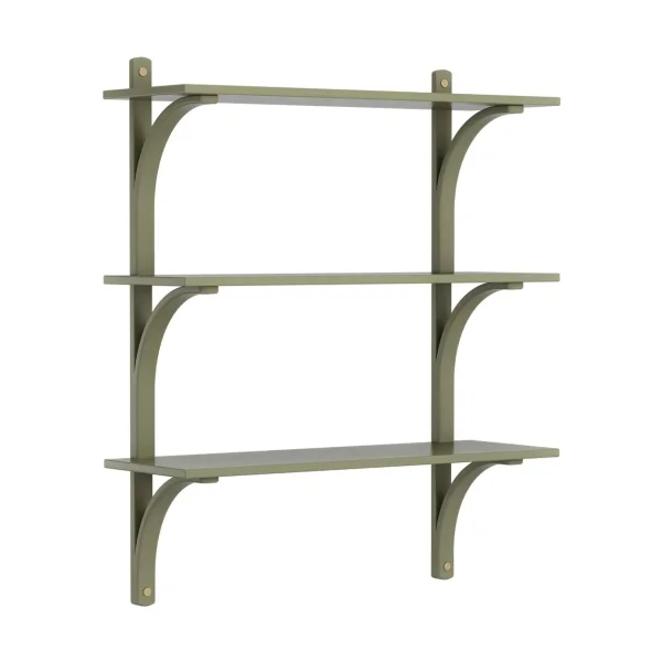 Swedese Étagère Levi à 3 plateau Vert mousse-aluminium, 90 cm