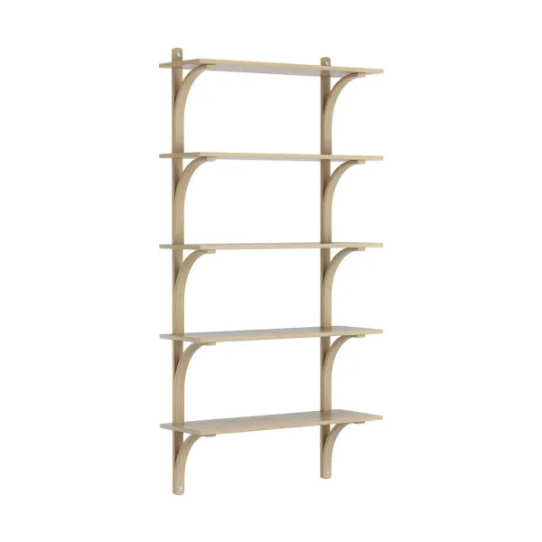 Swedese Étagère Levi à 5 plateau Chêne verni naturel-aluminium, 90 cm