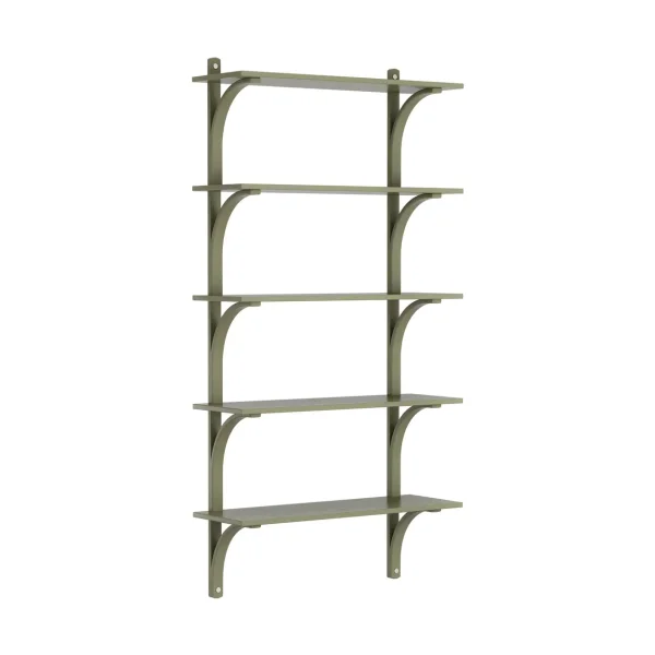 Swedese Étagère Levi à 5 plateau Vert mousse-aluminium, 90 cm