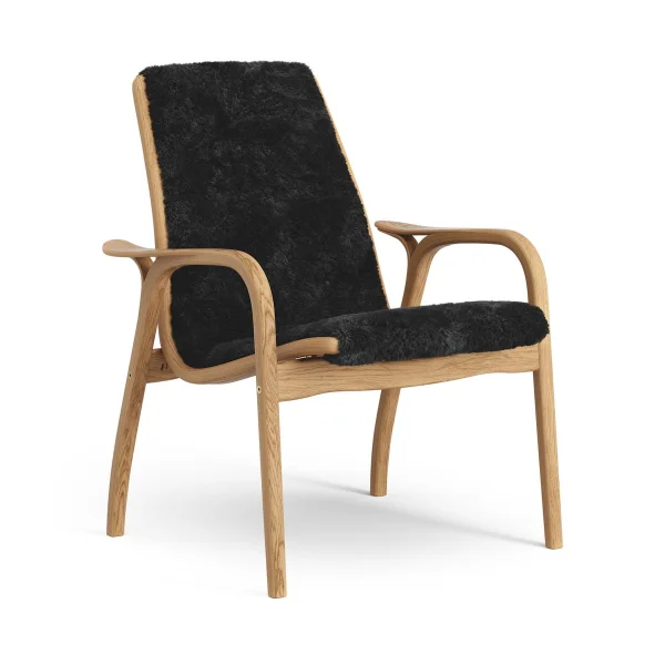 Swedese Fauteuil Laminett chêne huilé/peau de mouton Black (noir)