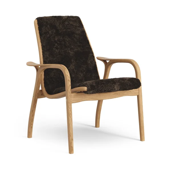 Swedese Fauteuil Laminett chêne huilé/peau de mouton Espresso (marron)