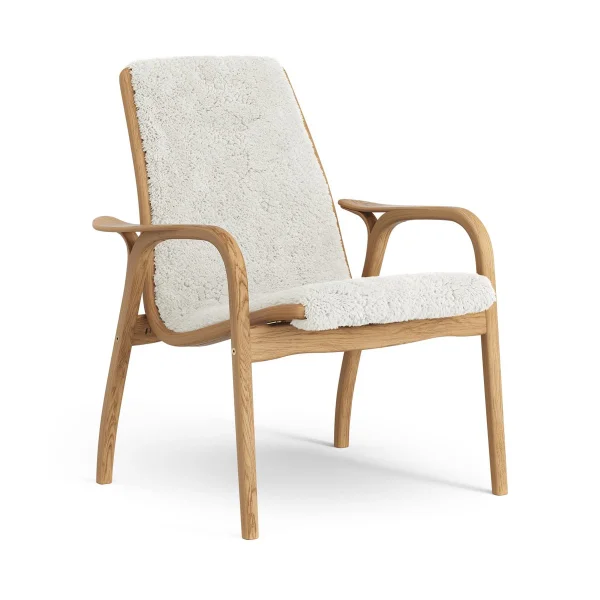 Swedese Fauteuil Laminett chêne huilé/peau de mouton Offwhite (blanc)