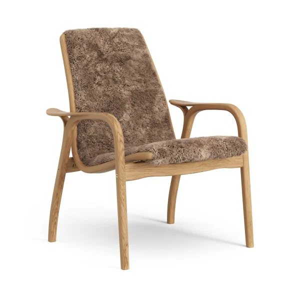 Swedese Fauteuil Laminett chêne huilé/peau de mouton Sahara (marron nougat)