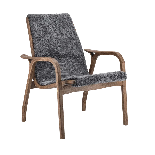 Swedese Fauteuil Laminett chêne/peau de mouton Special Edition Rubio Monocoat Chocolate-Charcoal