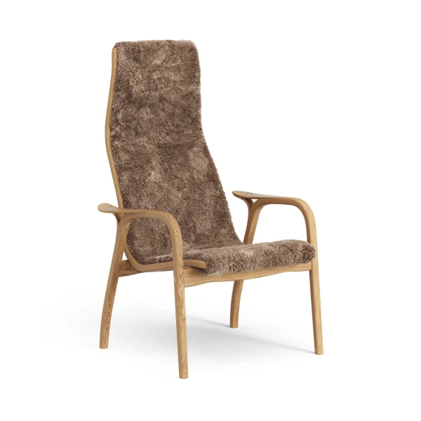 Swedese Fauteuil Lamino chêne huilé/peau de mouton Sahara (marron nougat)