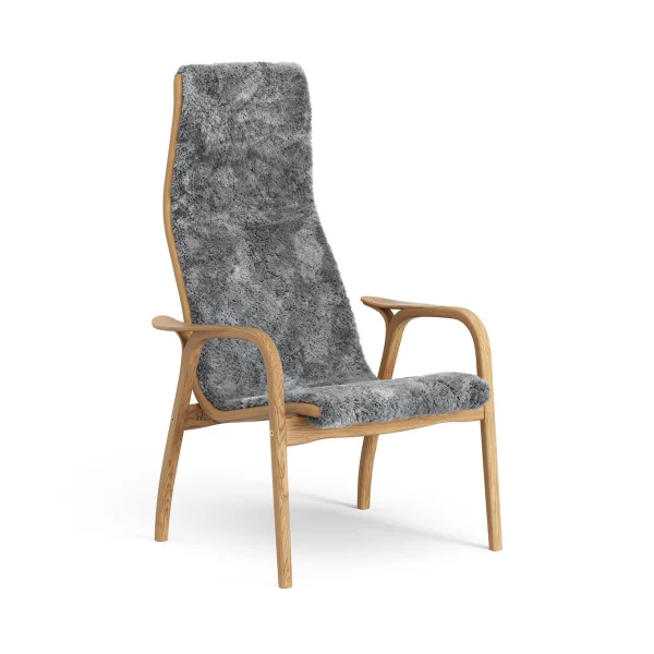 Swedese Fauteuil Lamino chêne huilé/peau de mouton Scandinavian Grey (gris)