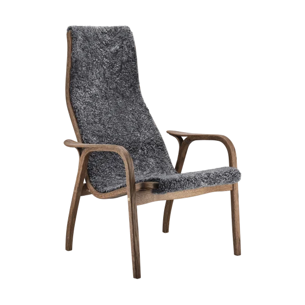 Swedese Fauteuil Lamino chêne/peau de mouton Special Edition Rubio Monocoat Chocolate-Charcoal