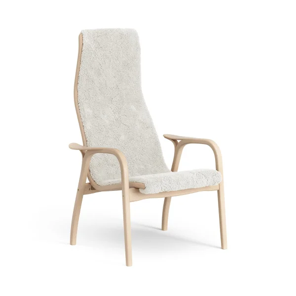 Swedese Fauteuil Lamino hêtre laqué/peau de mouton Offwhite (blanc)