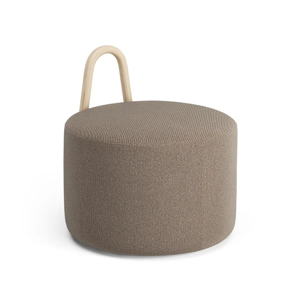 Swedese Pouf moyen avec roues Amstelle chêne peinture naturelle Main Line flax 23