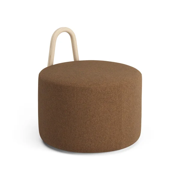 Swedese Pouf moyen avec roues Amstelle frêne peinture naturelle Main Line flax 15