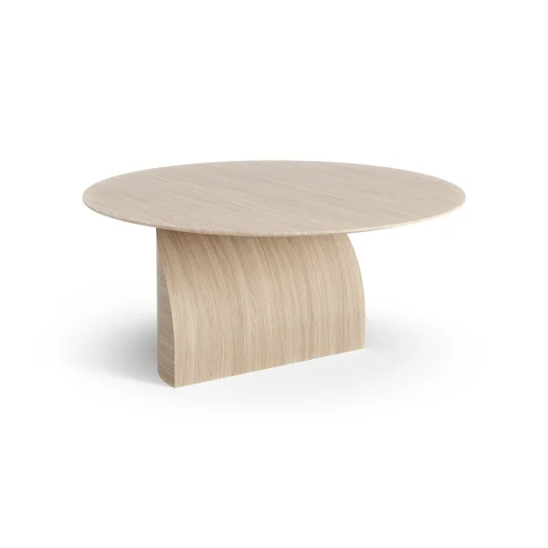 Swedese Table basse Savoa H40 cm Chêne pigmenté blanc