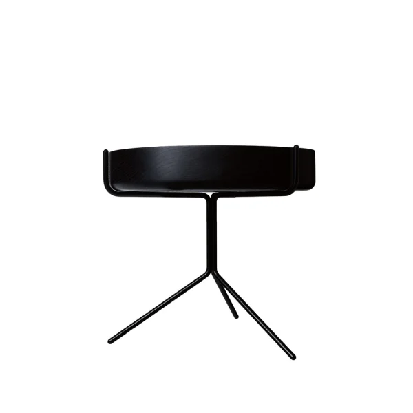 Swedese Table Drum Vernis noir-h.36cm-structure noire