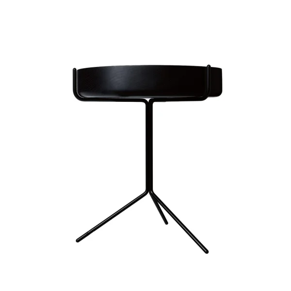 Swedese Table Drum Vernis noir-h.46cm-structure noire