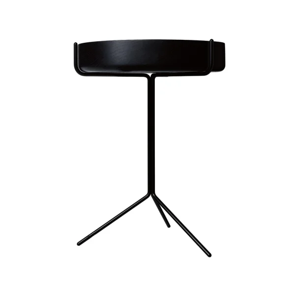 Swedese Table Drum Vernis noir-h.56cm-structure noire