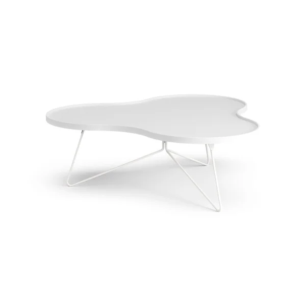 Swedese Table Flower mono 107x114 cm H39 cm frêne laminé blanc