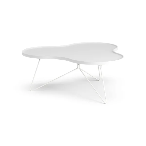 Swedese Table Flower mono 107x114 cm H45 cm frêne laminé blanc