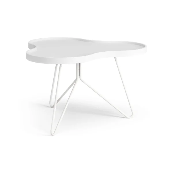 Swedese Table Flower mono 62x66 cm H39 cm frêne laminé blanc