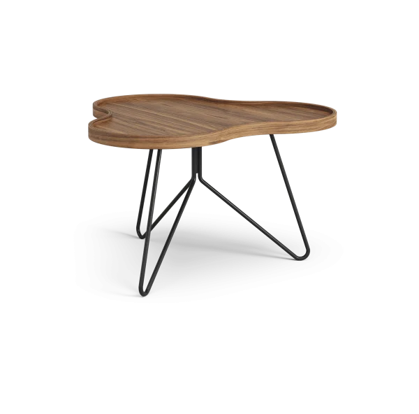 Swedese Table Flower Mono édition spéciale 62x66 cm H39 cm noyer laqué acier noirci