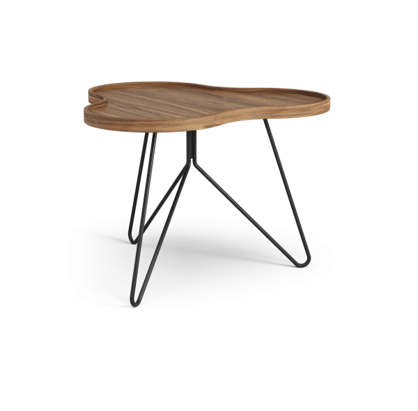 Swedese Table Flower Mono édition spéciale 62x66 cm H45 cm noyer laqué acier noirci