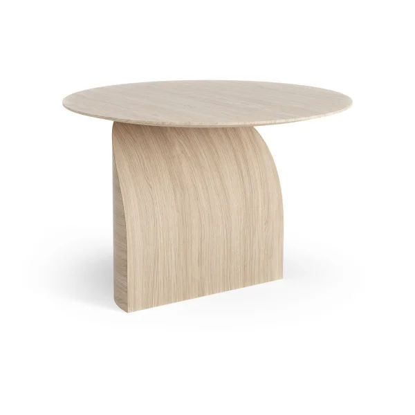 Swedese Table Savoa H45 cm Chêne pigmenté blanc