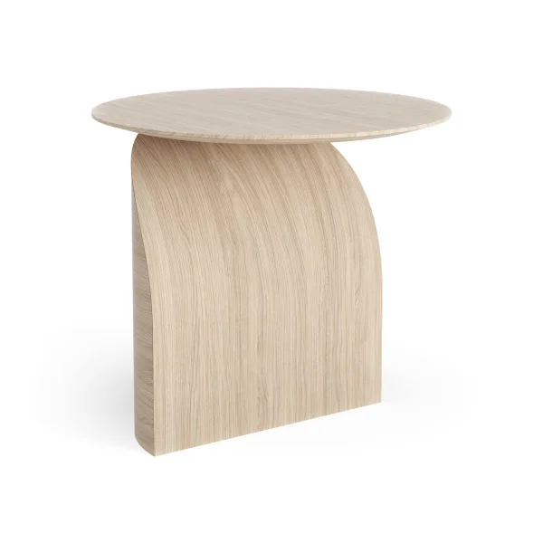 Swedese Table Savoa H50 cm Chêne pigmenté blanc