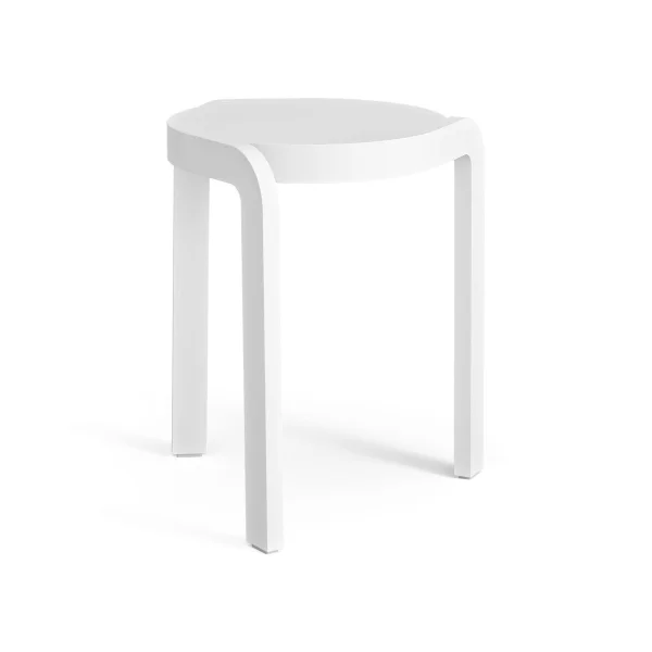 Swedese Tabouret Spin H44 cm Frêne émaillé blanc