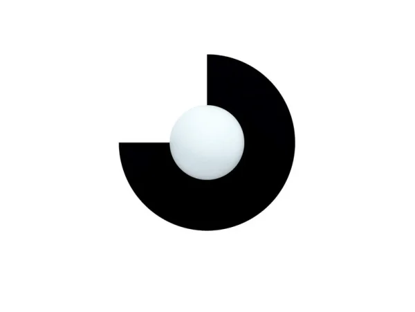 Swedish Ninja - Applique murale Candy Big Circle 270 S, noir
