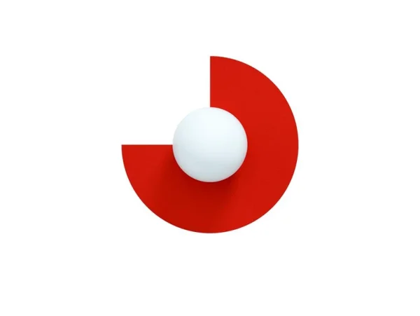 Swedish Ninja - Applique murale Candy Big Circle 270 S, rouge