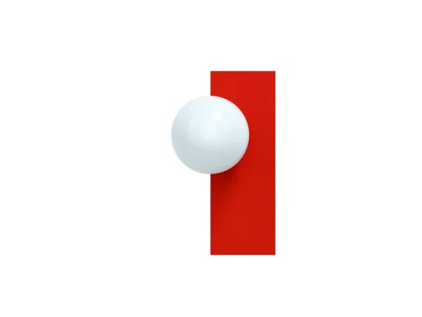 Swedish Ninja - Applique murale Candy Big Rectangle S, rouge