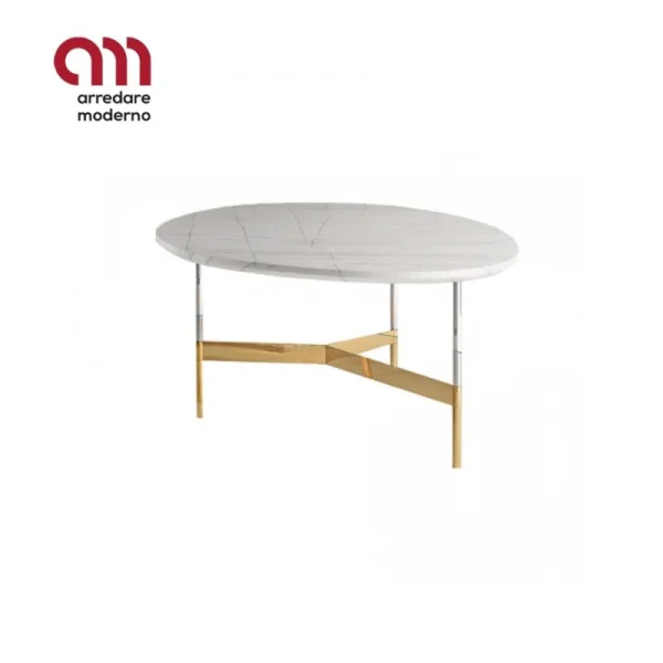 Table basse After9 Tonelli Design plateau en marbre