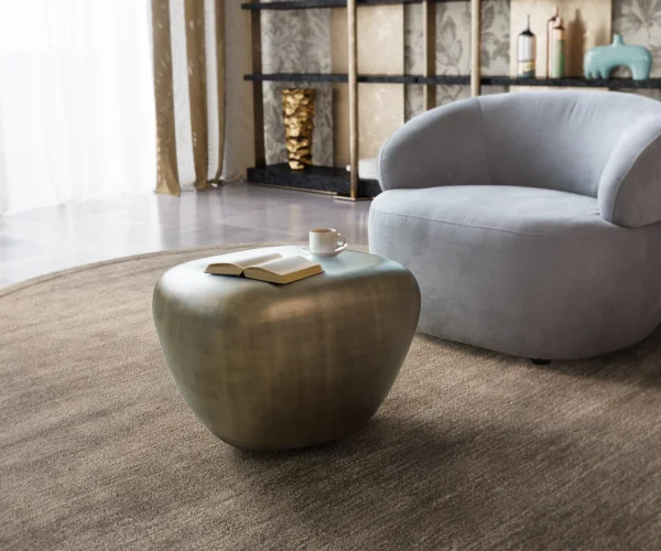 Table basse Caramia 65x55 cm or métallisé