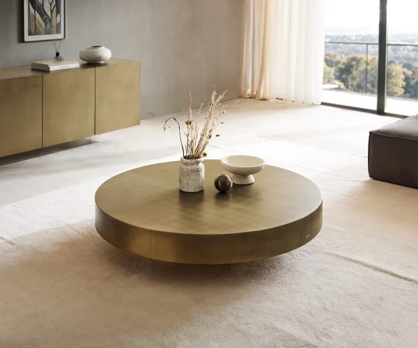 Table-basse Ryo 120x30 cm or métallique