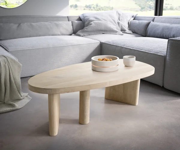 Table-basse Wido 110x50 cm Manguier White Wash