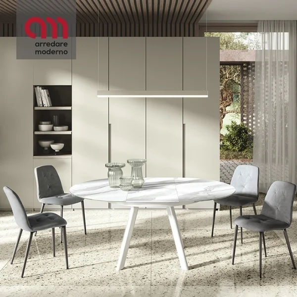 Table Brooklyn Ingenia Casa Bontempi ronde extensible