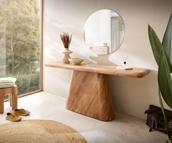 Table-console Suva 180x45 cm acacia naturel